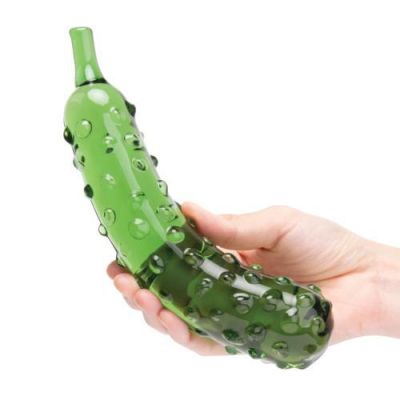 Glas 8.25 In In Caressing Cucumber Glass Dildo