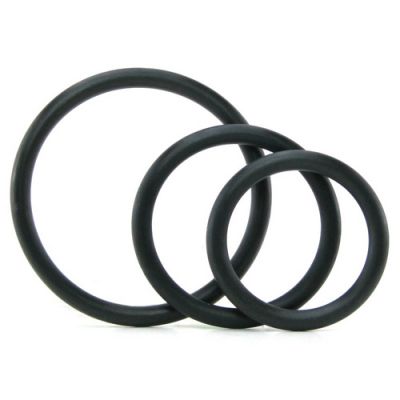 SPR-14 3 Black Soft Rubber Cockring Set