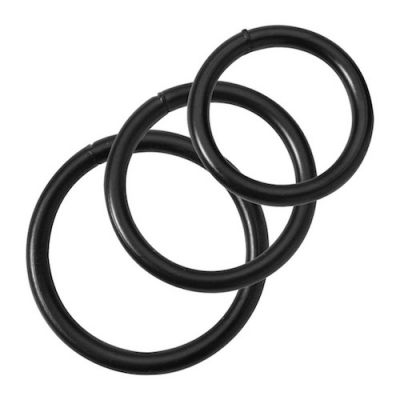 BSPR-44 Black Steel Cockring Set