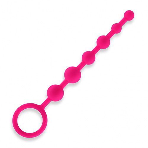 Hustler Seamless Silicone Anal Beads Pink