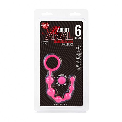 Hustler Seamless Silicone Anal Beads Pink