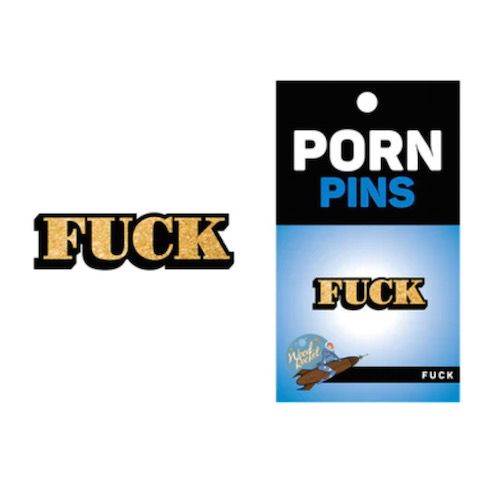 Pin Fuck Gold Glitter