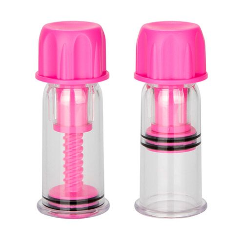 Nipple Play Vacuum Twist Suckers Pink