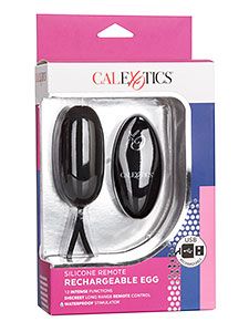 Remote Rechargeable Egg Black Silicone