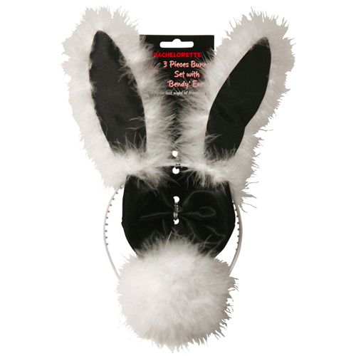 3 Piece Bunny Set Black & White