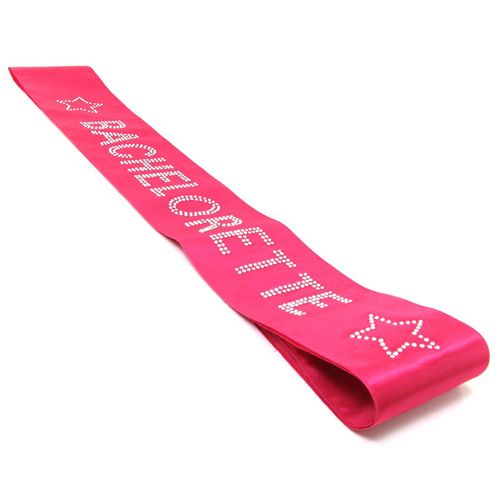 Bachelorette Sash Hot Pink with Diamante