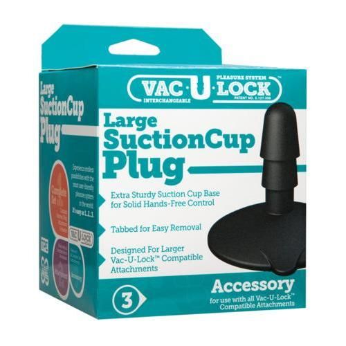 Vac U Lock Large Black Suction Cup Plug