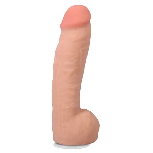 Realistic Cock Hung with Removable Vac-U-Lock Suction Cup 12 In In (with Balls)