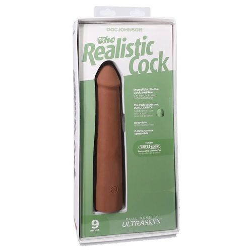 Realistic Cock With Removable Vac-U-Lock Suction Cup ULTRASKYN 9 In In Caramel
