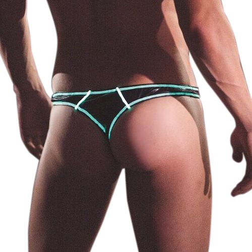 Men Ins Glow In the Dark Thong OS Black