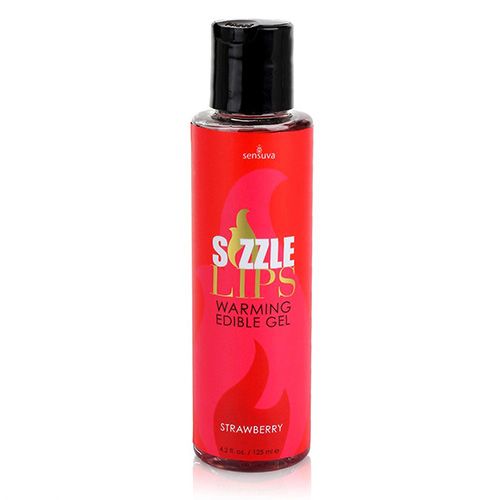 Sizzle Lips Warming Edible Gel Strawberry 4.2oz